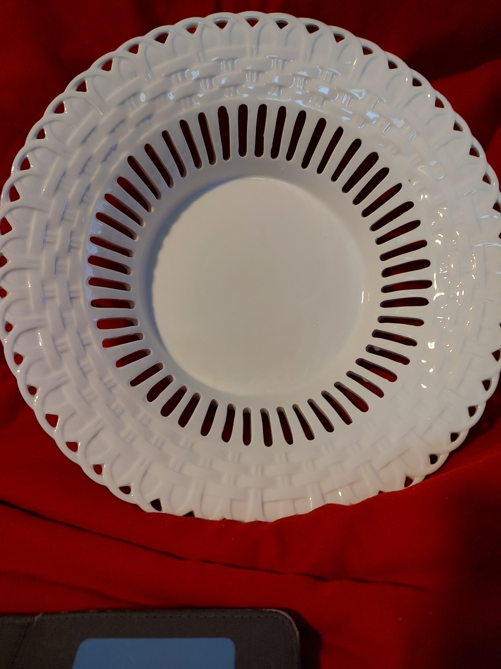 Dolce Vita White Pierced Ceramic Serving Platter